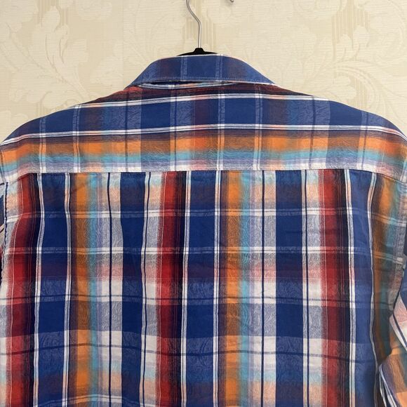 Robert Graham Shirt Mens M Multicolor Plaid Long Sleeve Flip Cuff Button Up - Picture 11 of 11